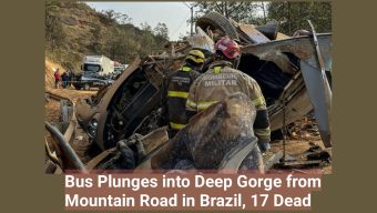 Bus Plunges into Deep Gorge from Mountain Road in Brazil, 17 Dead